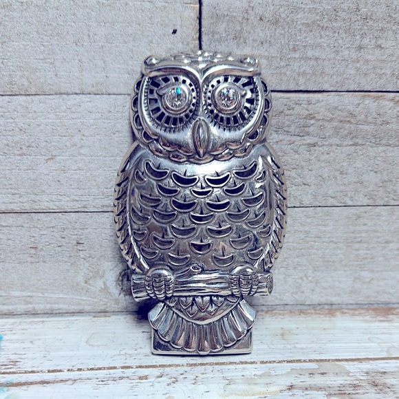 Brighton Other - Brighton euc silver owl night light plate cover crystal eyes plug insert part